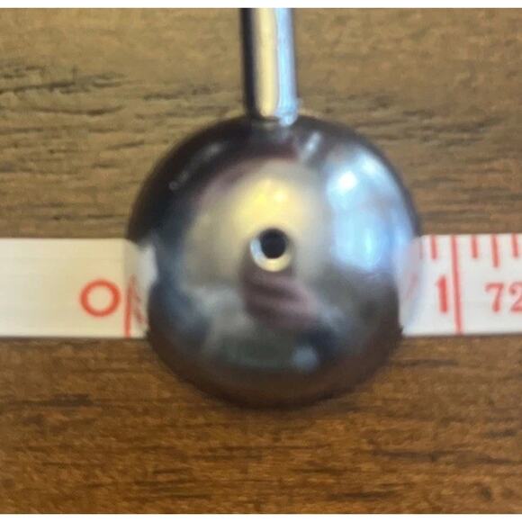 Set Of 2 Melon Ball Double End Metal Scoops White Plastic Handle Kitchen Utensil - Picture 5 of 5